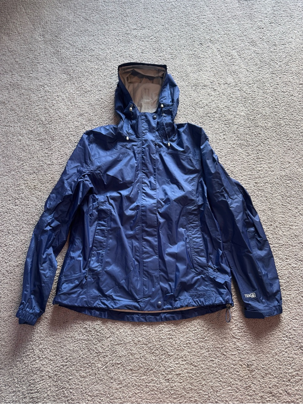 LL Bean Blue Rain Jacket